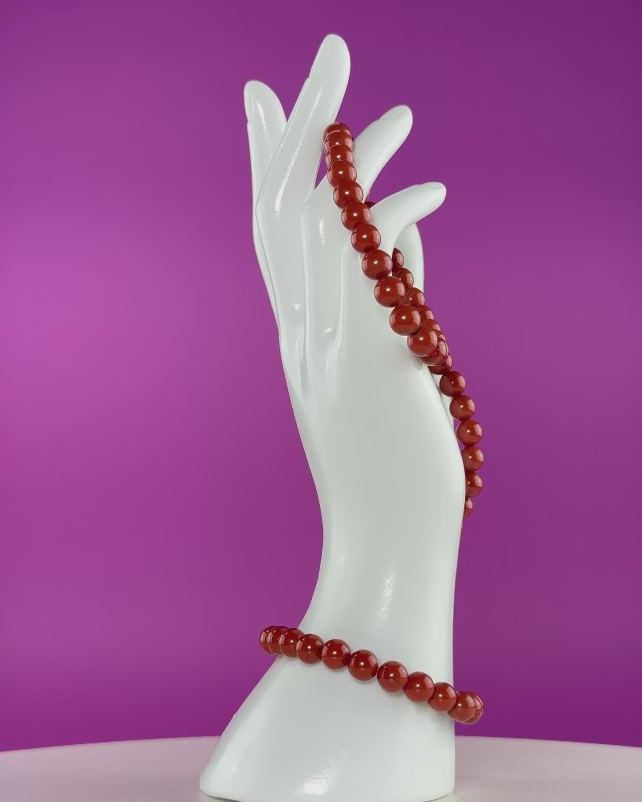 Red Jasper Beaded Bracelet 8mm – Grounding Strength & Stability