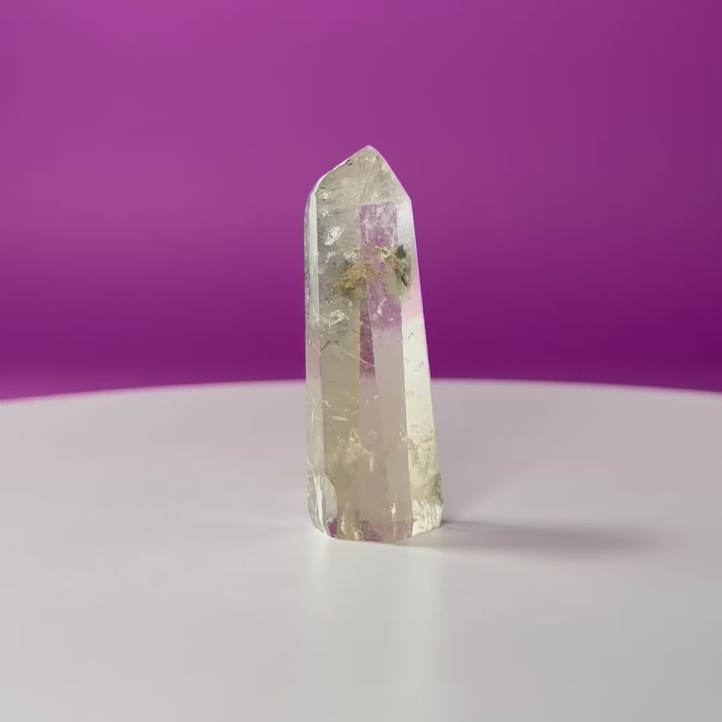 Citrine with White Rutile Point (Brazil)