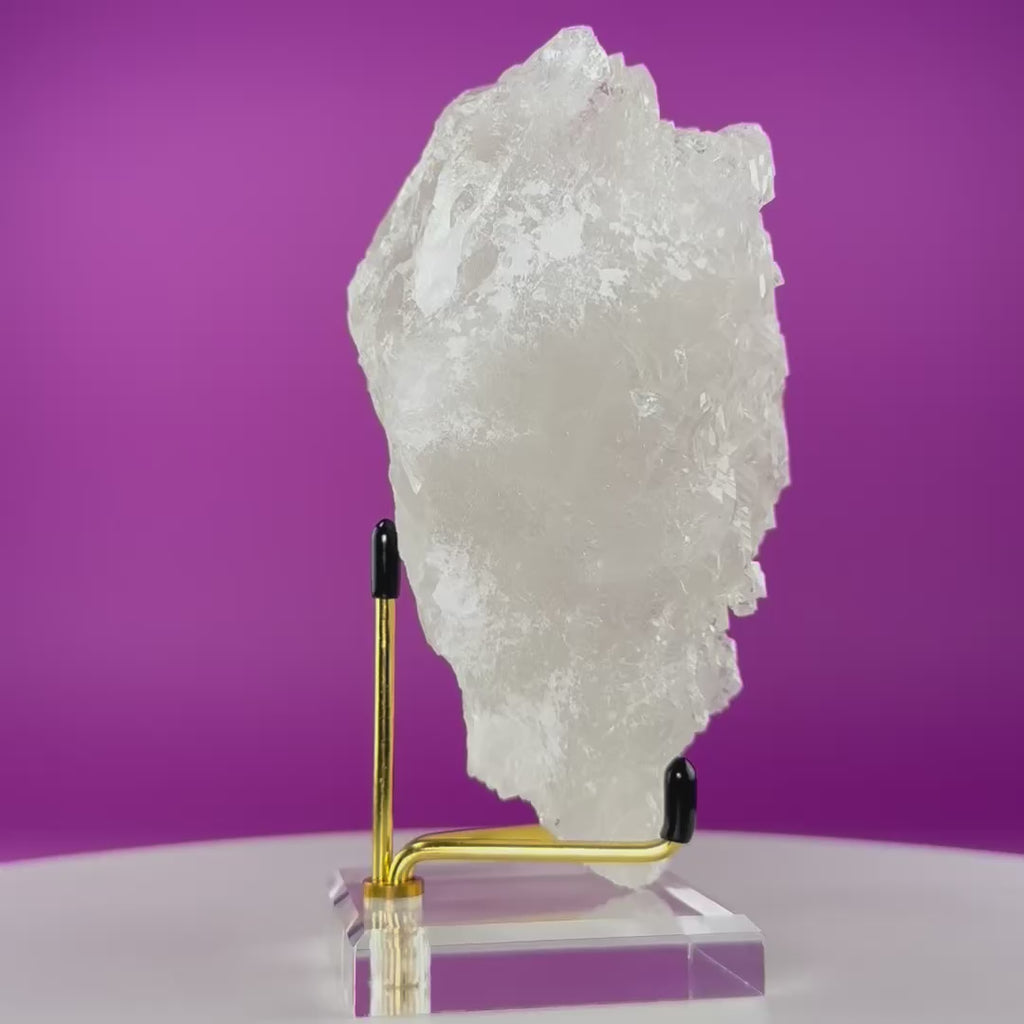 Collector Himalayan Elestial Quartz Cathedral Specimen • Skardu Pakistan • Large Natural Display Crystal with Stand