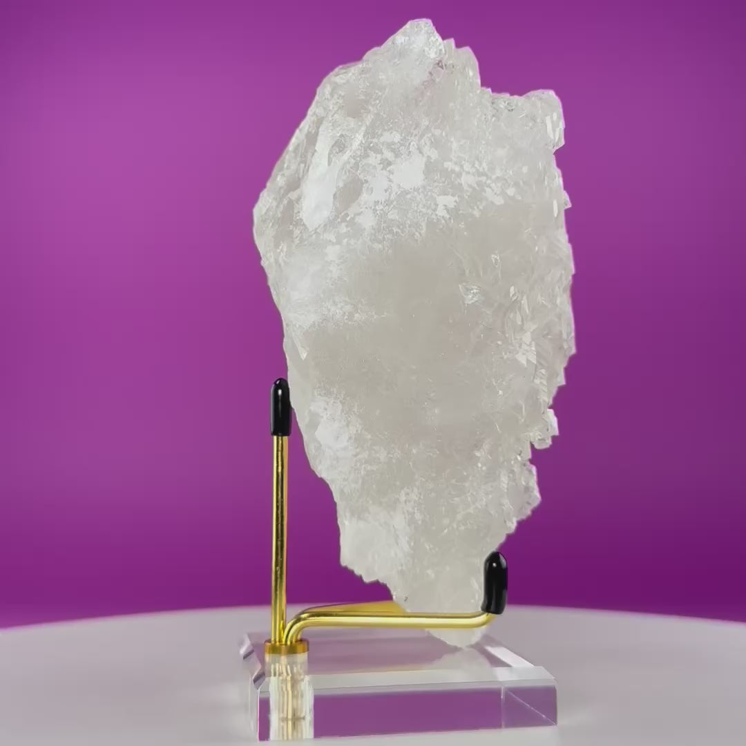 Collector Himalayan Elestial Quartz Cathedral Specimen • Skardu Pakistan • Large Natural Display Crystal with Stand