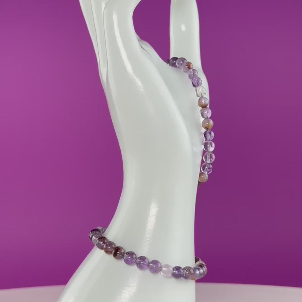 Super Seven Bracelet 6mm Natural Crystal Stretch Bracelet