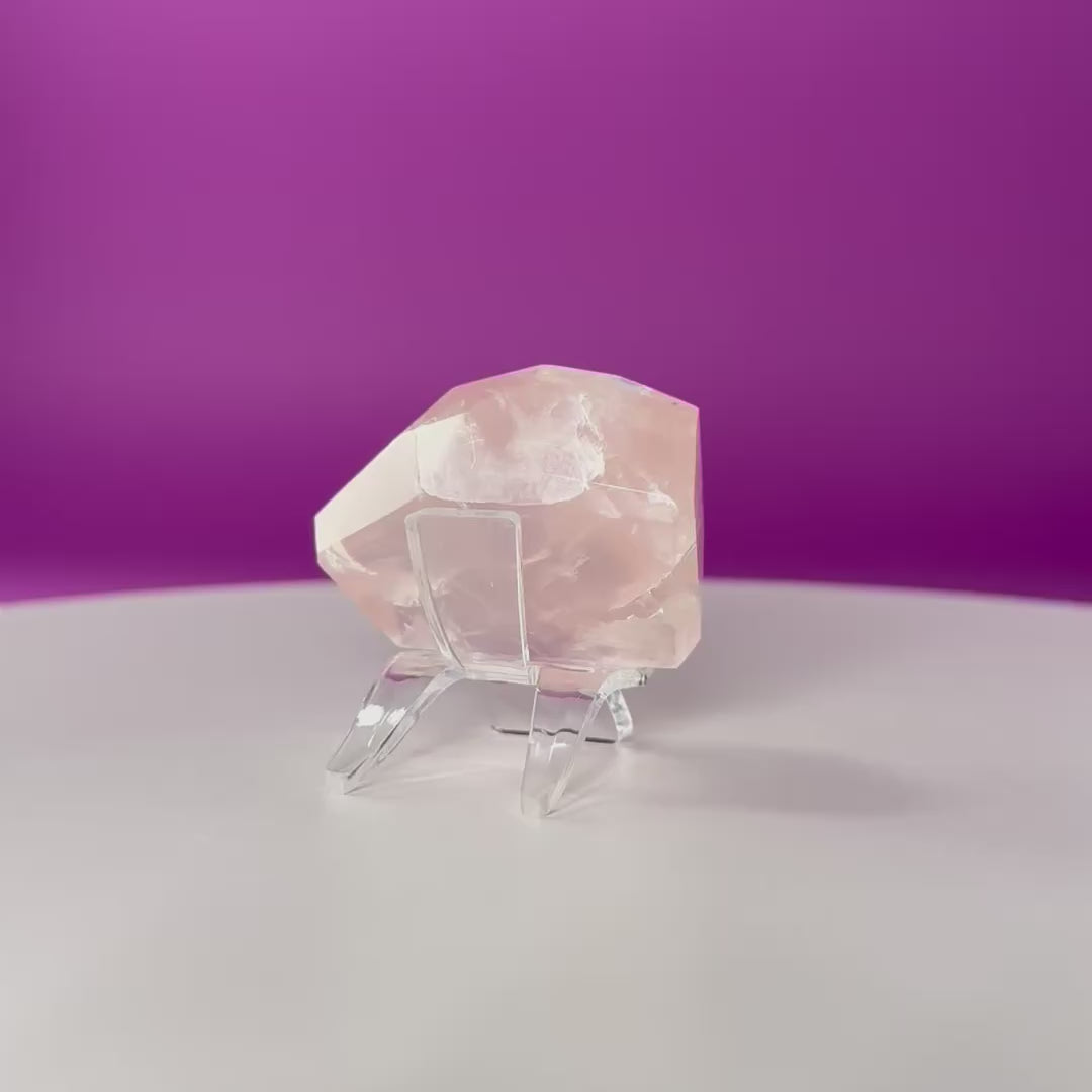 Rose Quartz Free Form (Brazil) (Includes Acrylic Stand)