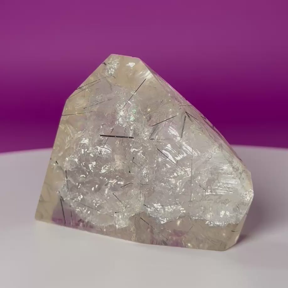 Tourmaline Quartz Crystal Free Form Black Tourmaline Quartz