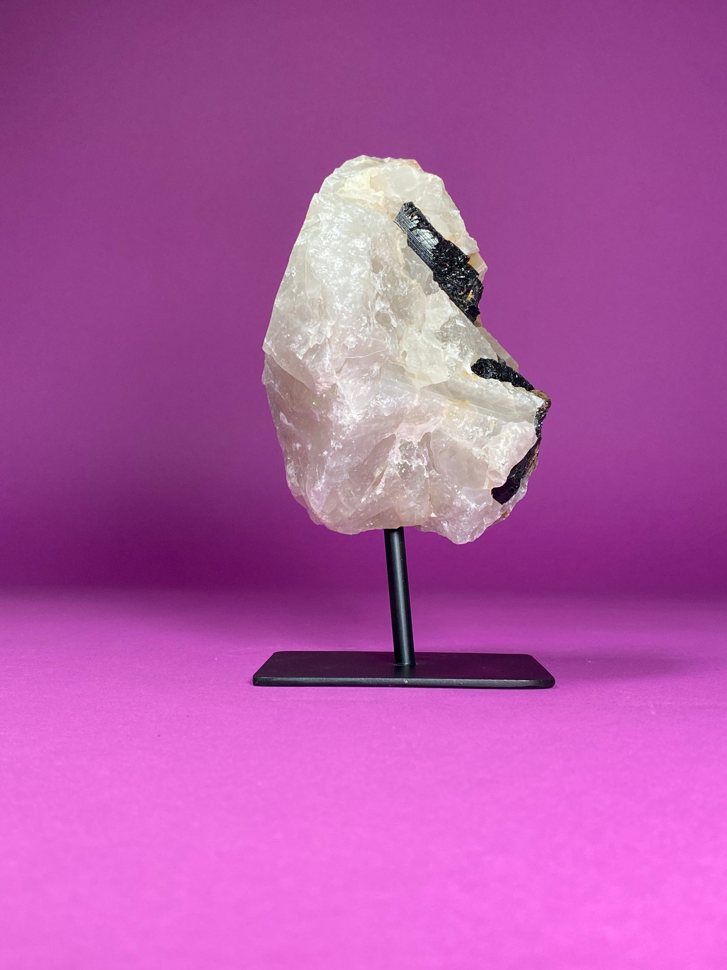 Black Tourmaline in Matrix on Stand, Akoni's Misfit Crystal