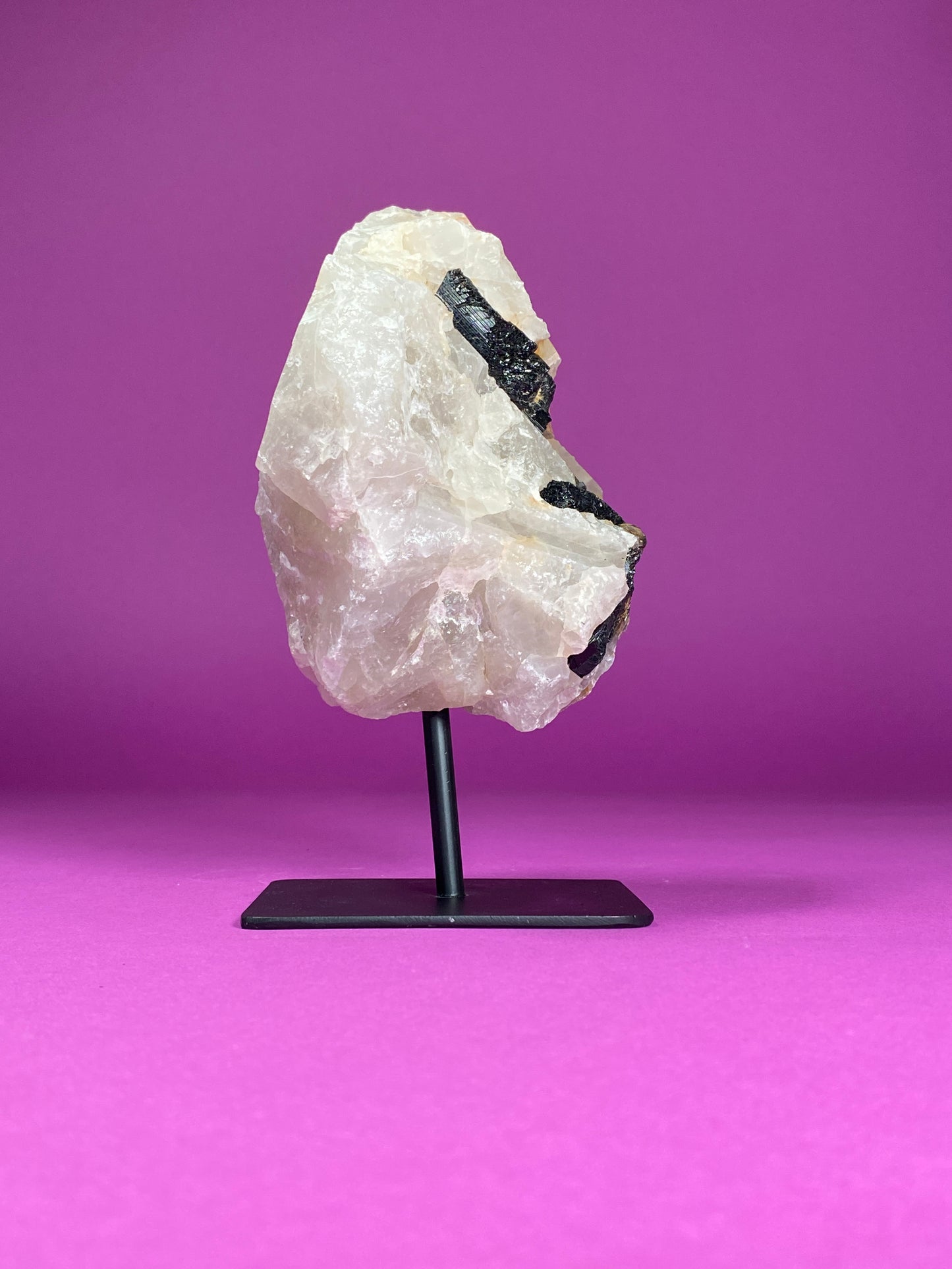 Black Tourmaline in Matrix on Stand, Akoni's Misfit Crystal