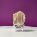 Pink Tourmaline in Quartz Matrix Specimen (Includes Acrylic Stand)