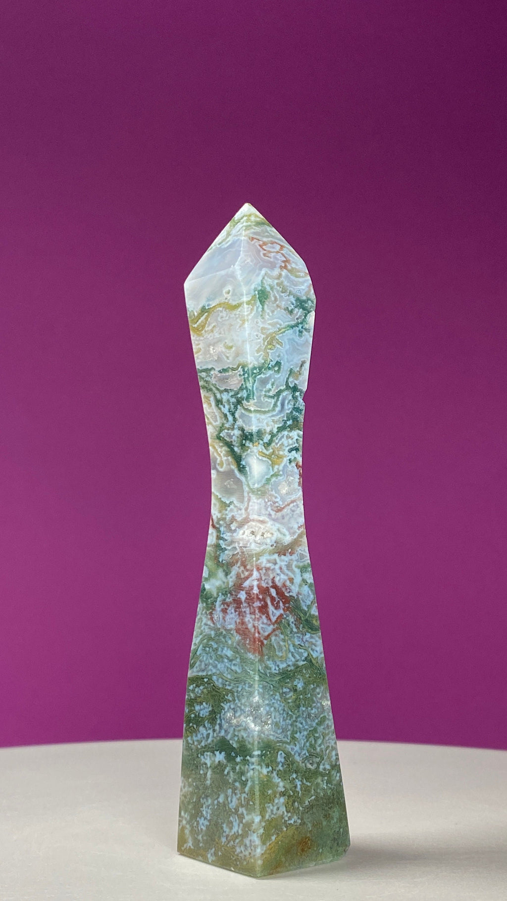 Moss Agate Tower, 152 g