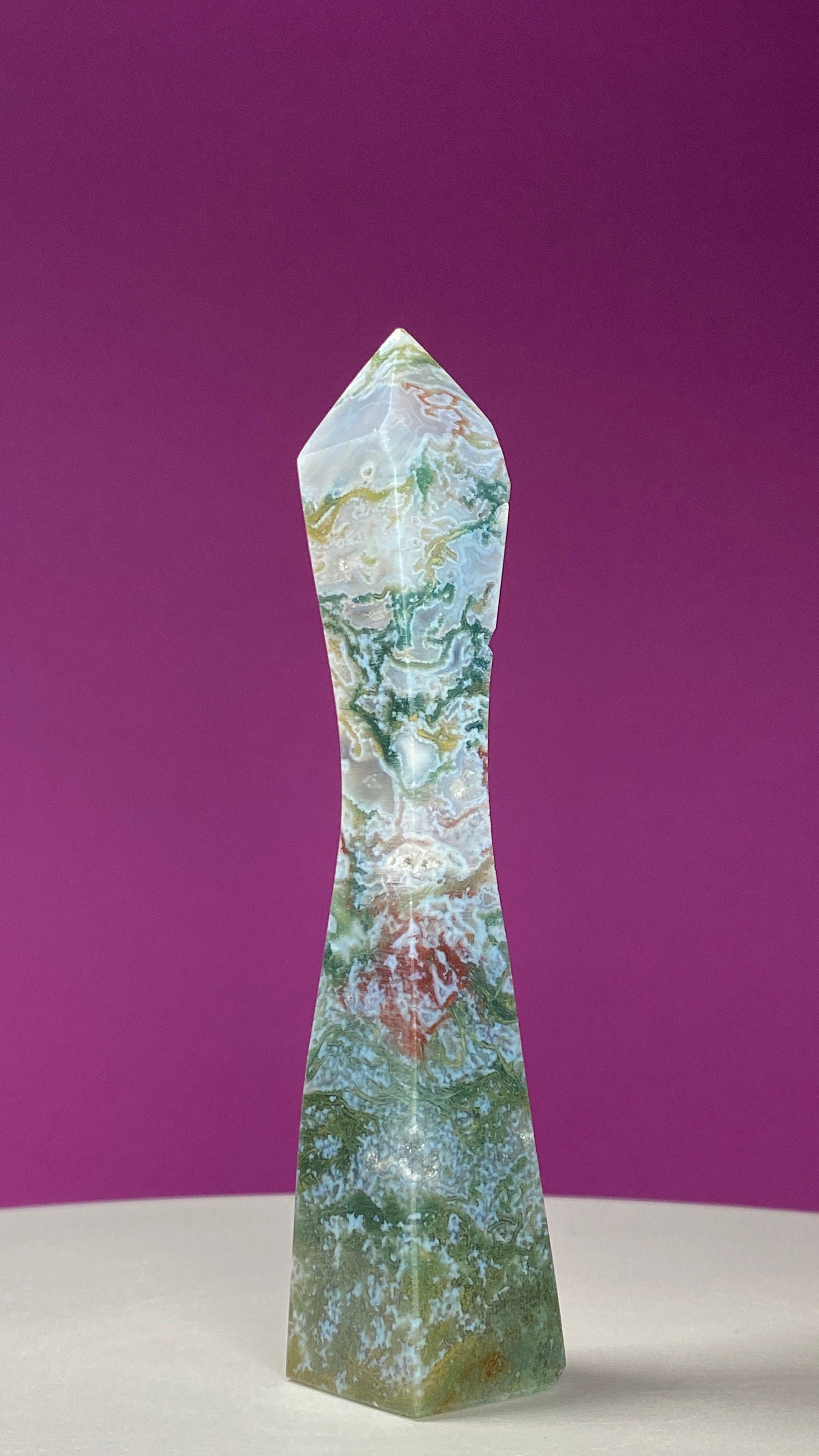 Moss Agate Tower, 152 g