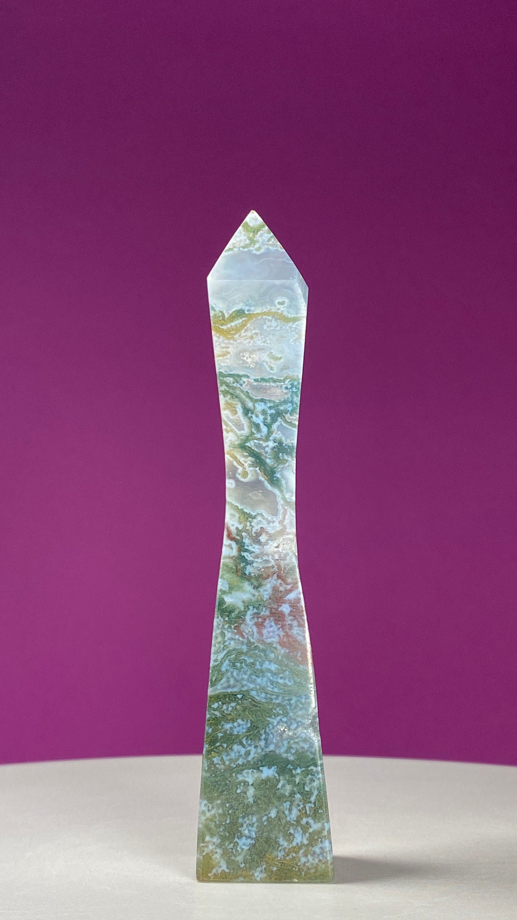 Moss Agate Tower, 152 g