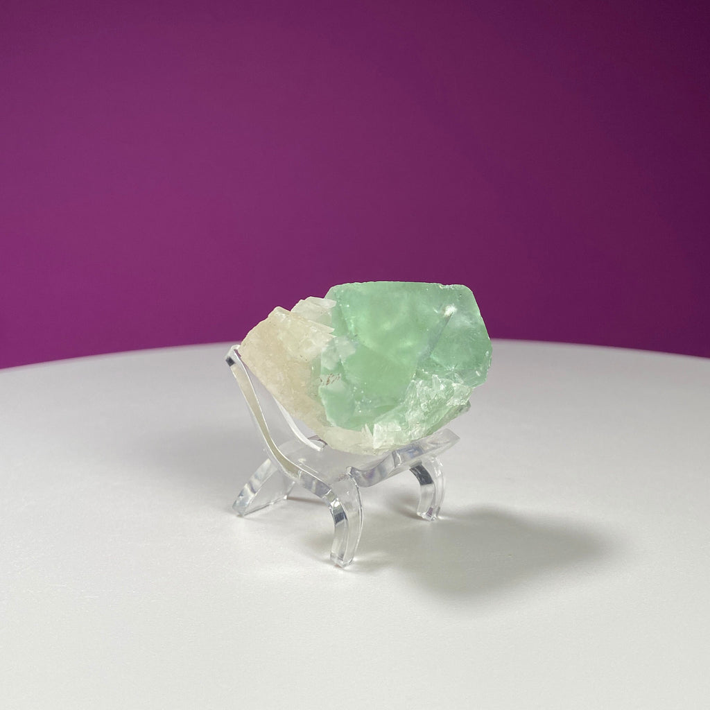 Green Fluorite Cube Specimen (Includes Acrylic Stand)