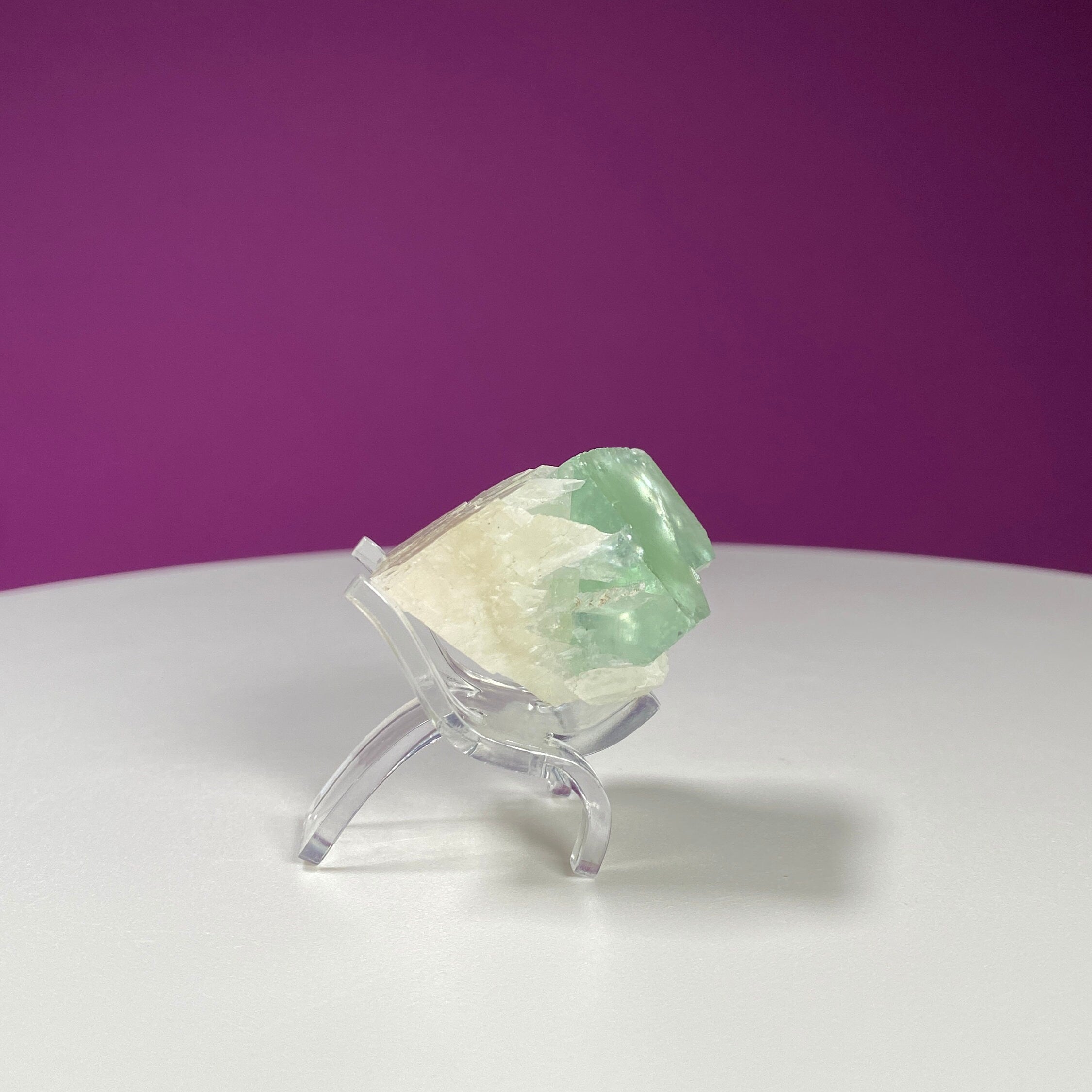 Green Fluorite Cube Specimen (Includes Acrylic Stand)