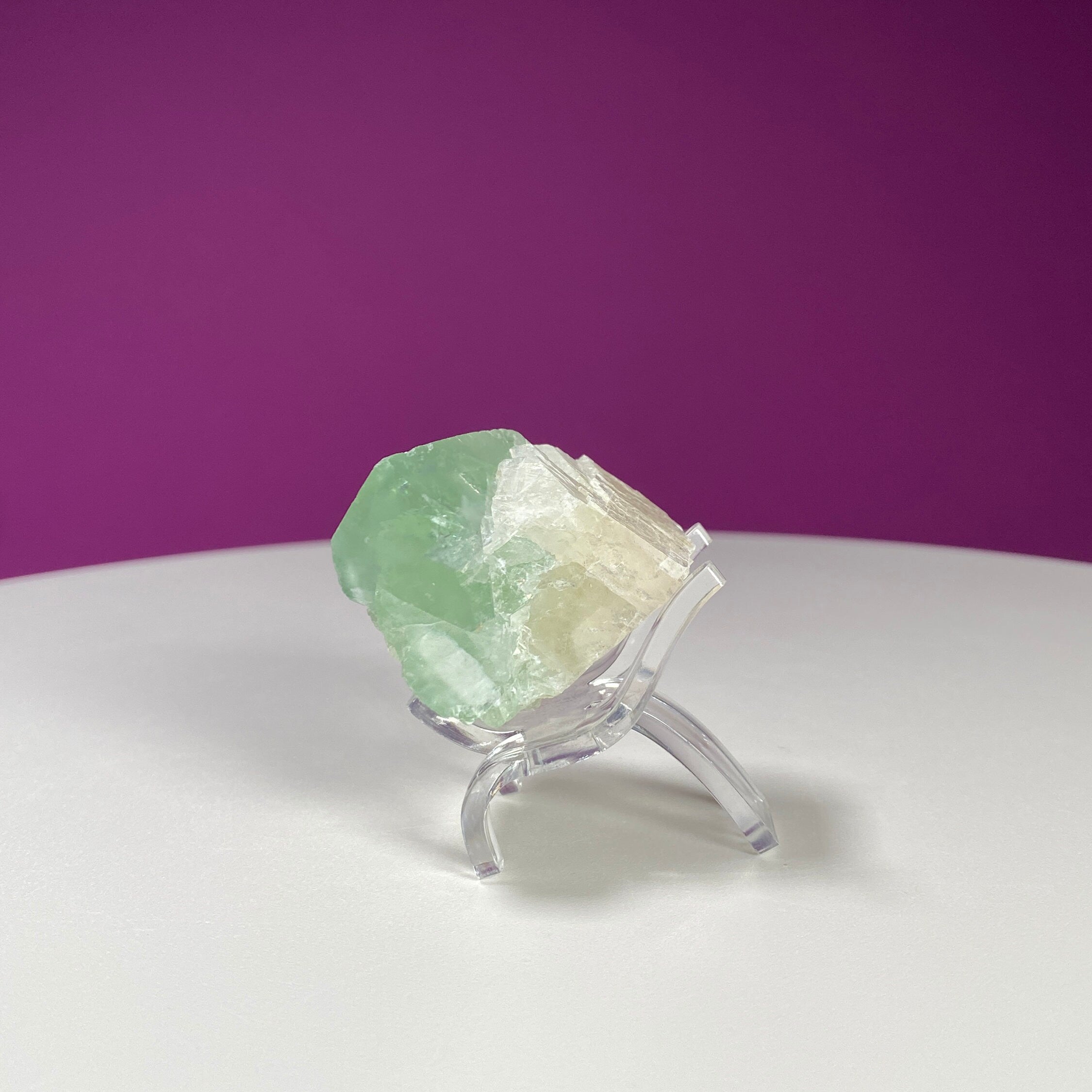 Green Fluorite Cube Specimen (Includes Acrylic Stand)
