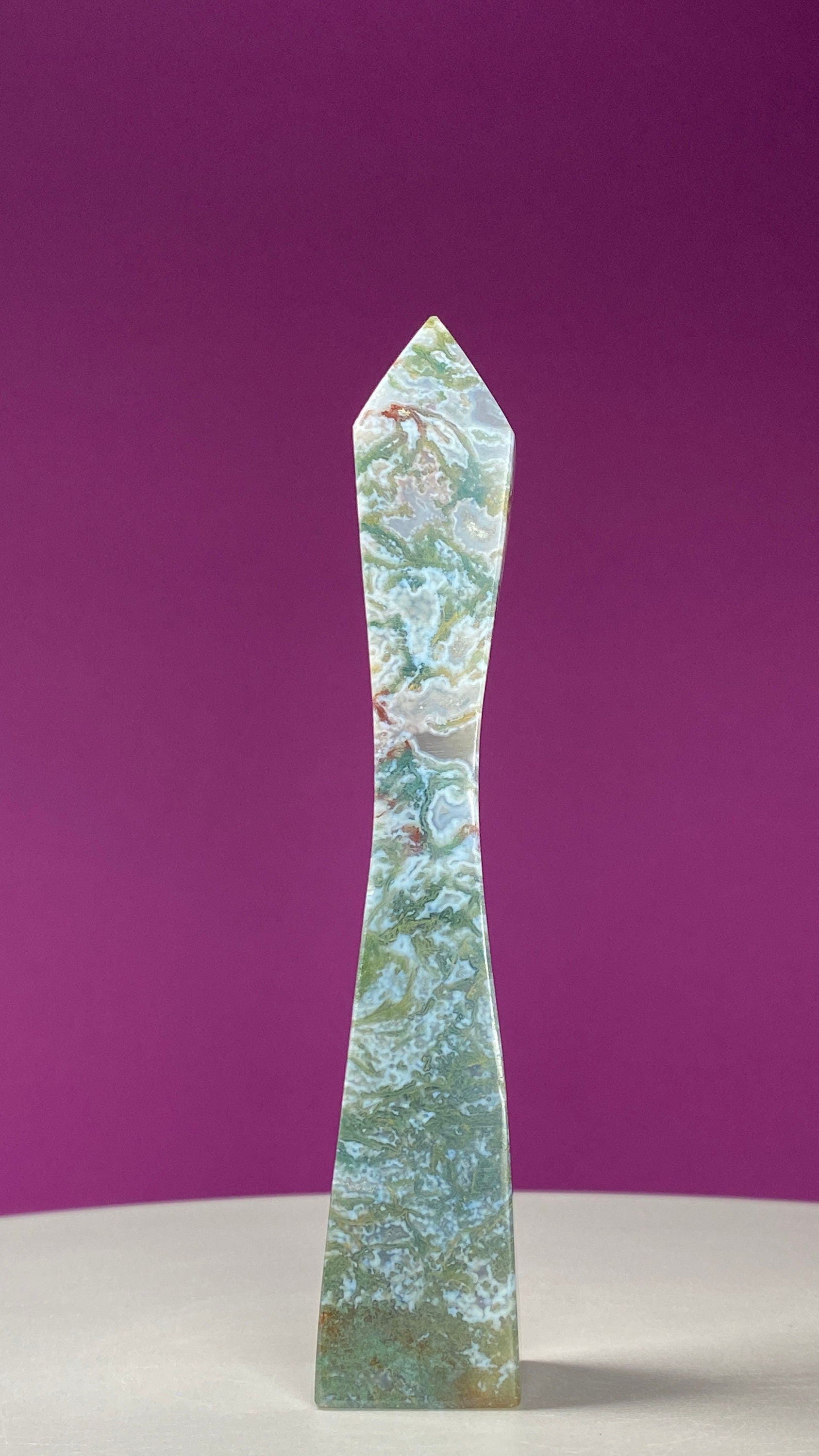 Moss Agate Tower, 152 g