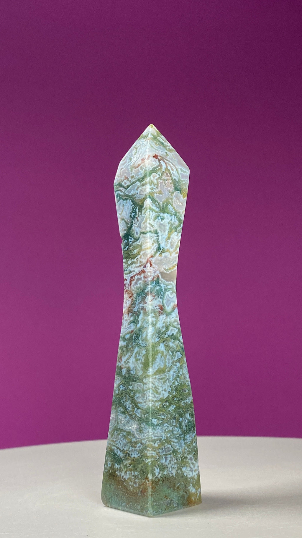Moss Agate Tower, 152 g
