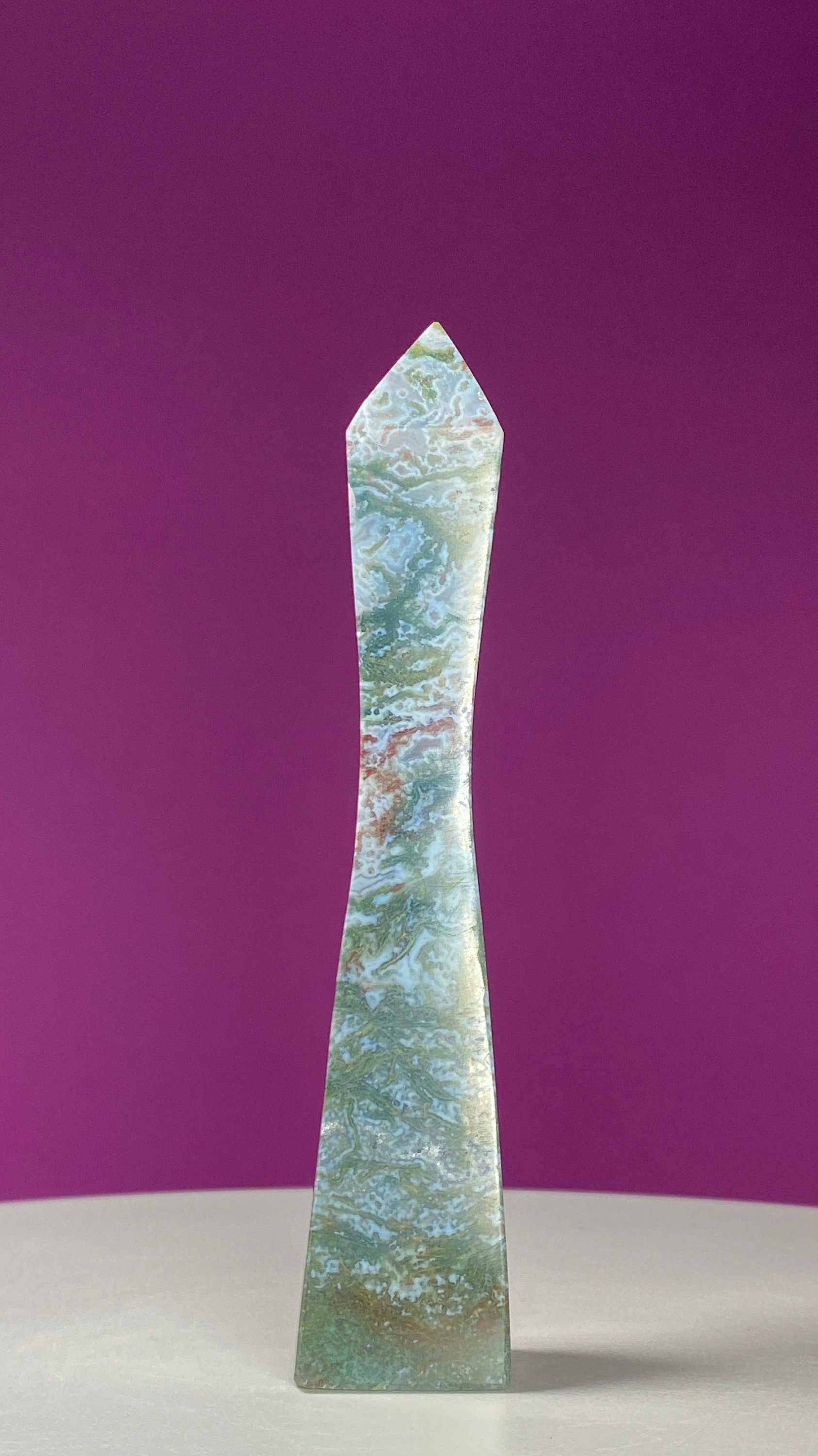 Moss Agate Tower, 152 g