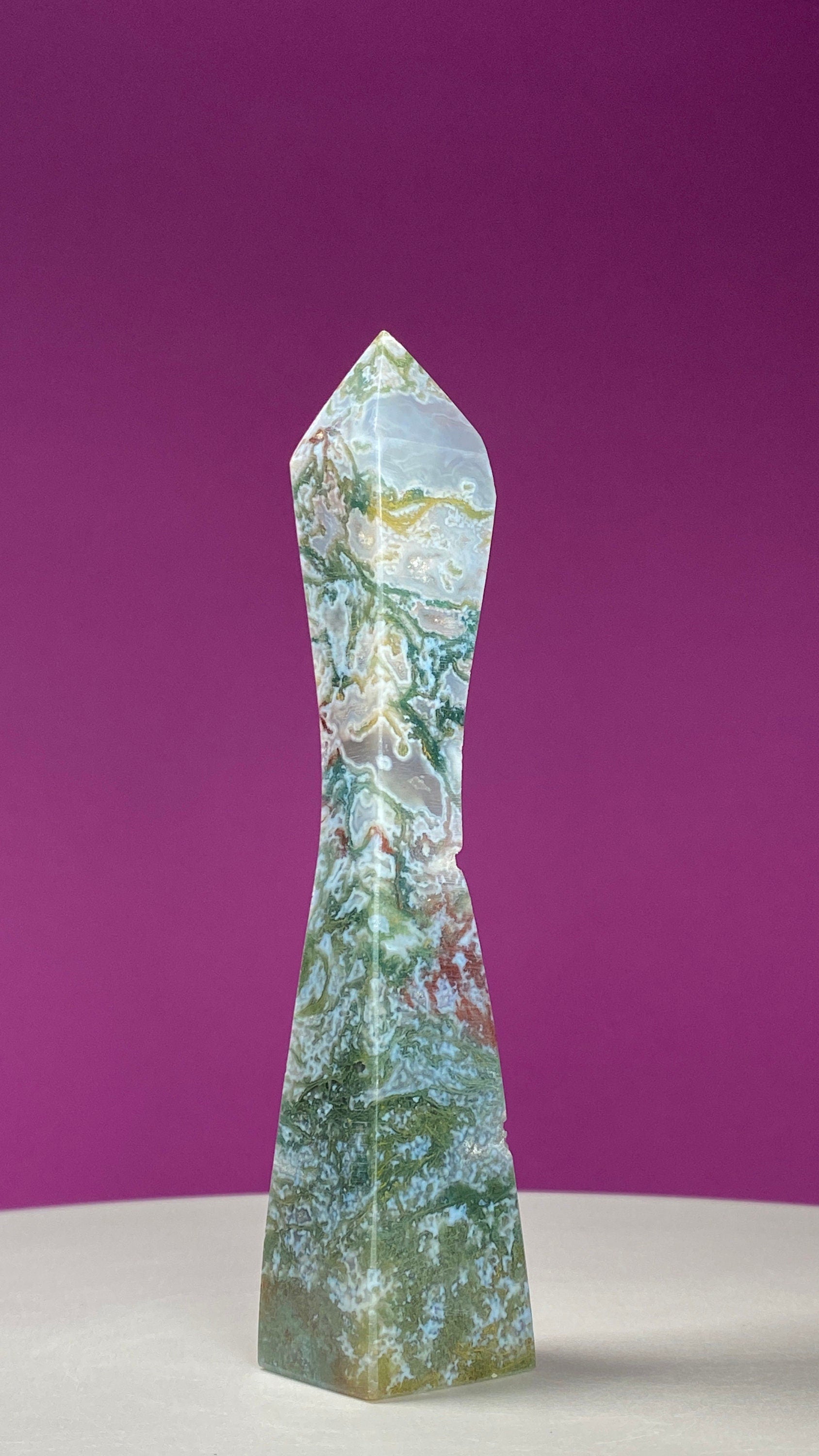 Moss Agate Tower, 152 g