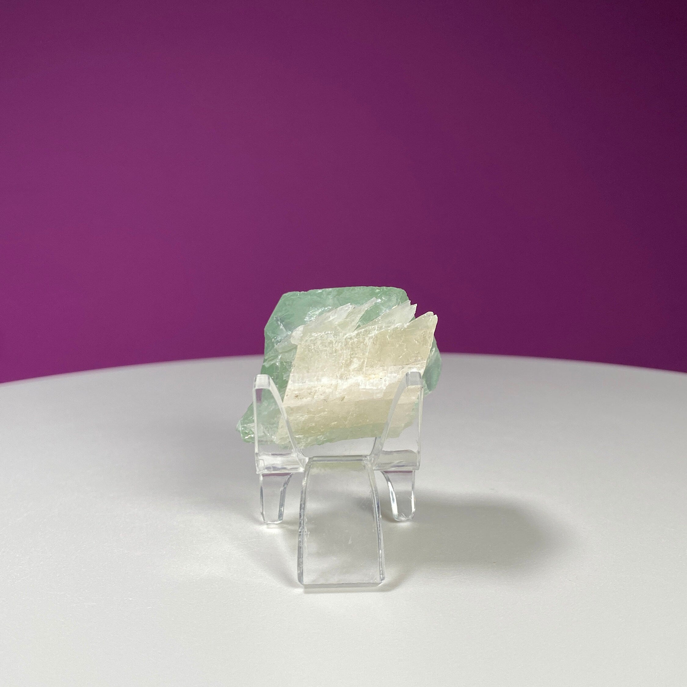 Green Fluorite Cube Specimen (Includes Acrylic Stand)