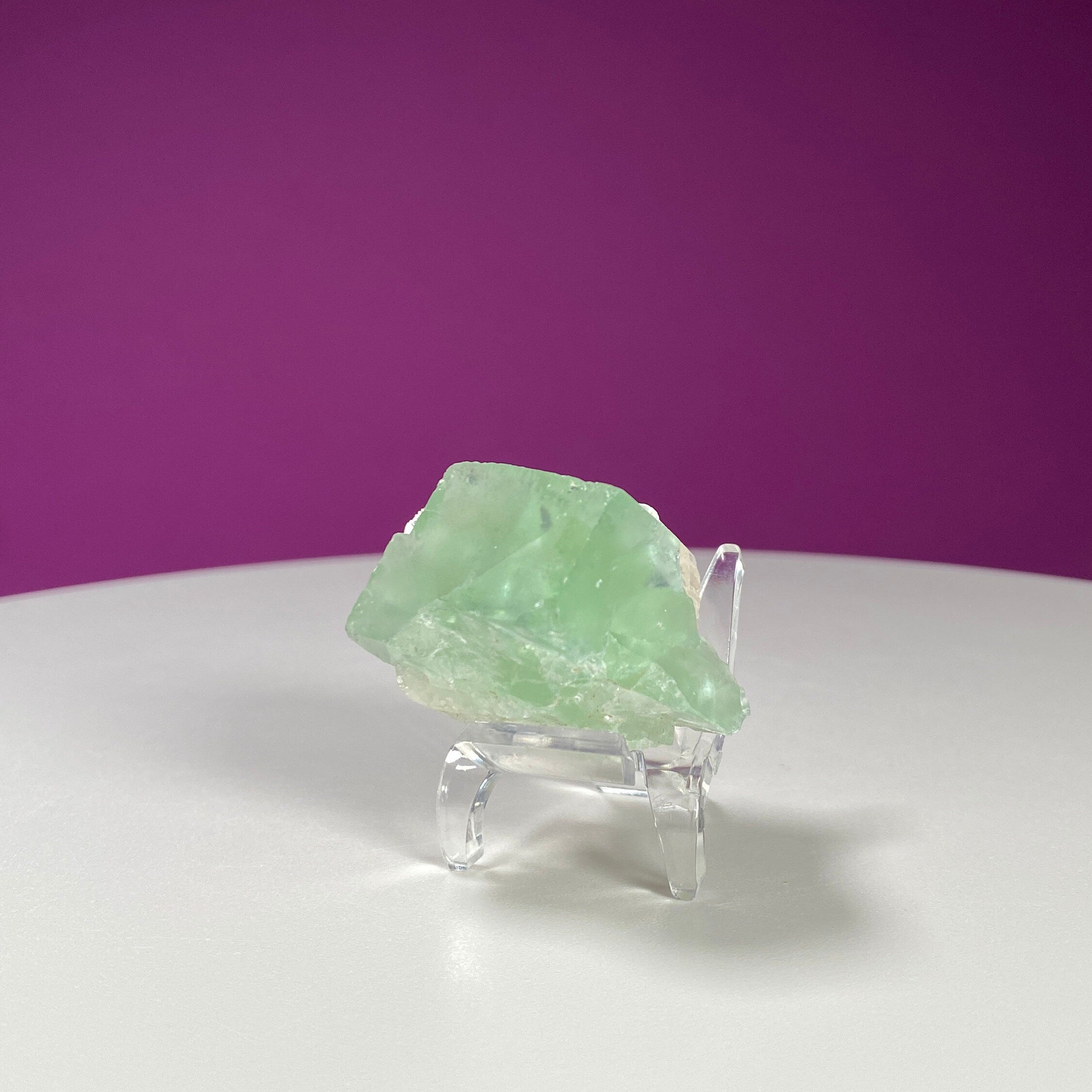 Green Fluorite Cube Specimen (Includes Acrylic Stand)