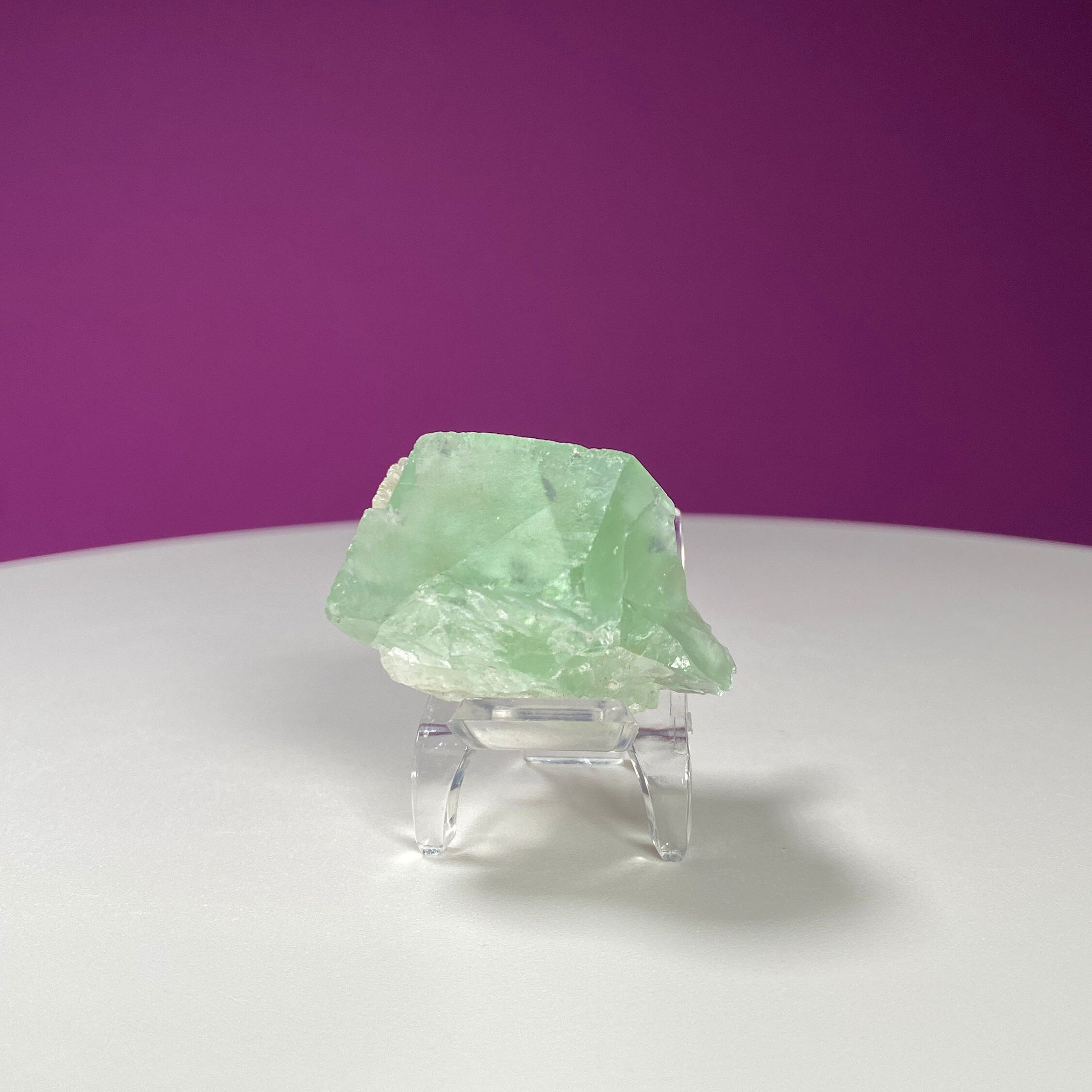 Green Fluorite Cube Specimen (Includes Acrylic Stand)