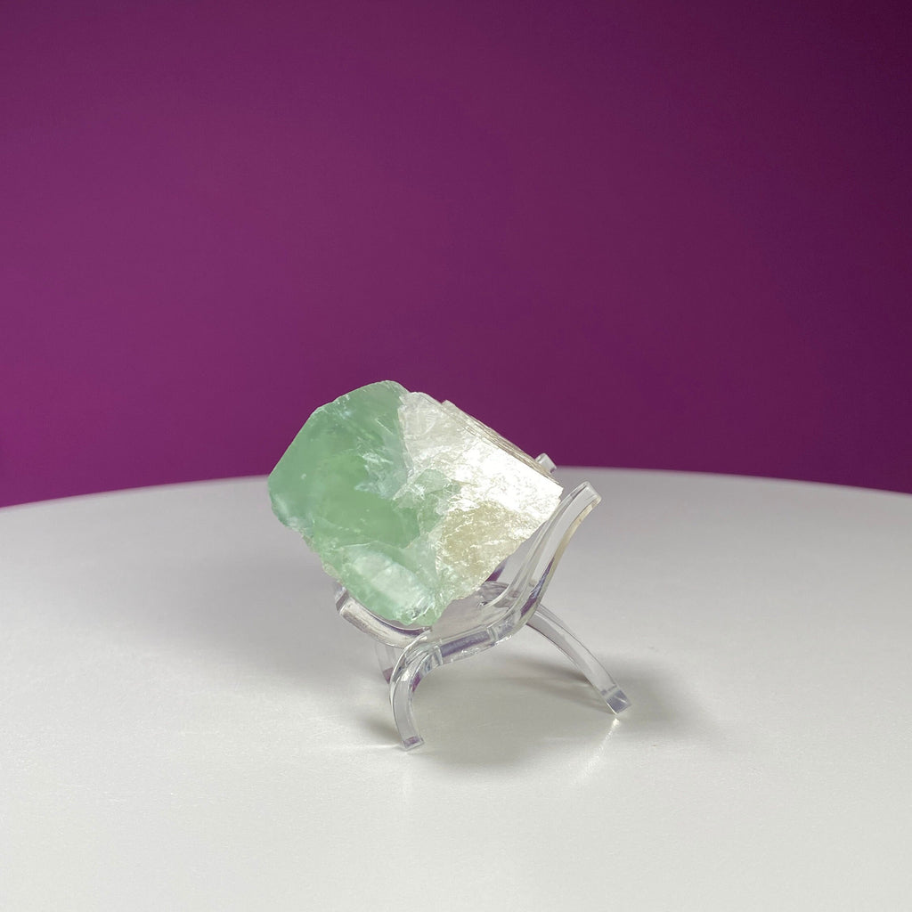 Green Fluorite Cube Specimen (Includes Acrylic Stand)