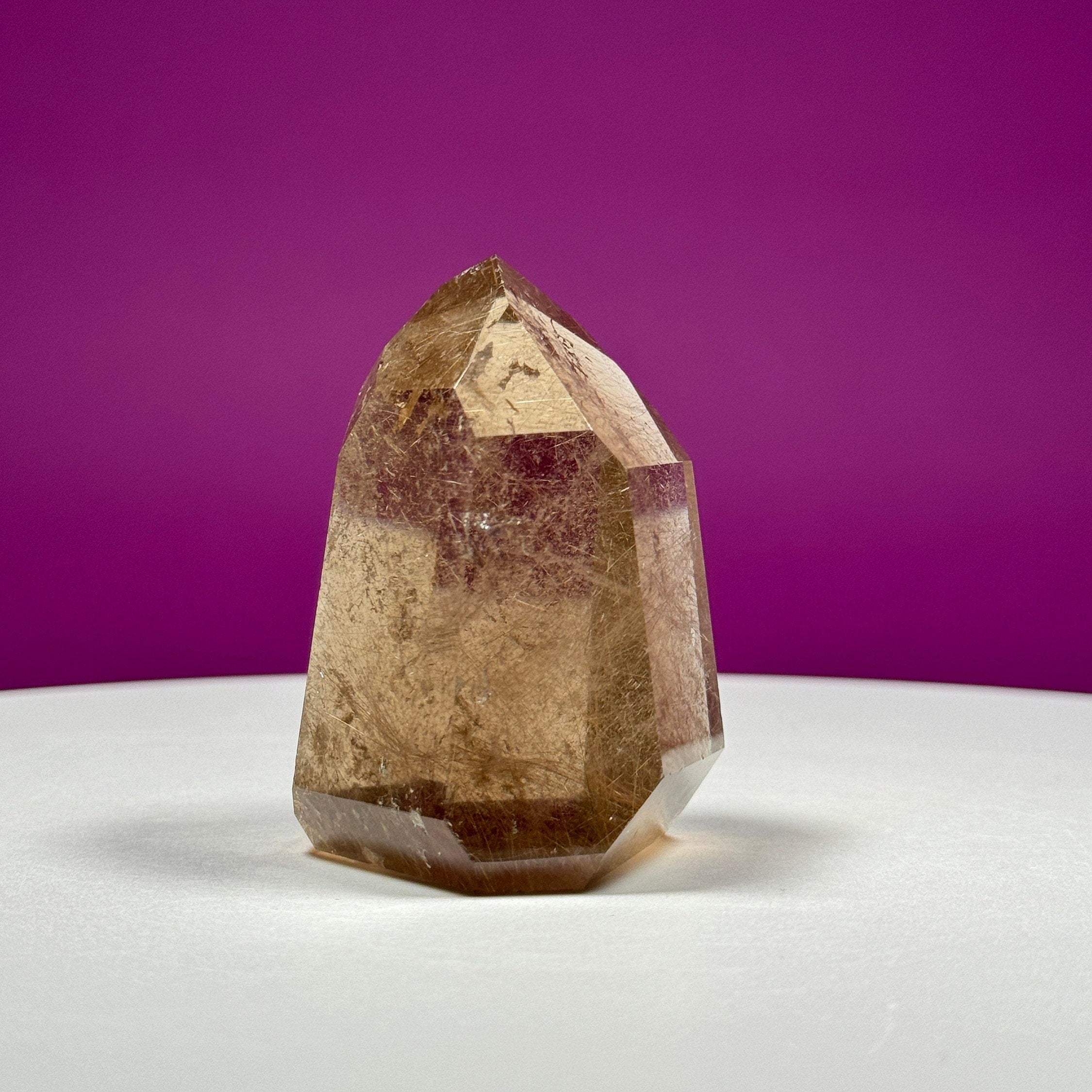 Gold Rutile Quartz Point (Brazil)