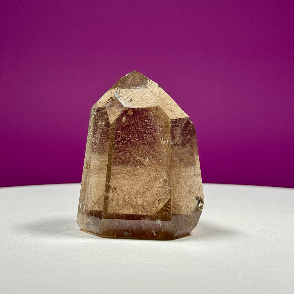 Gold Rutile Quartz Point (Brazil)