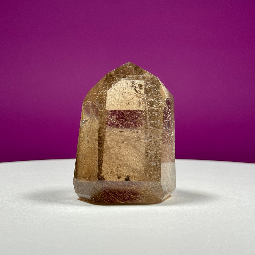 Gold Rutile Quartz Point (Brazil)