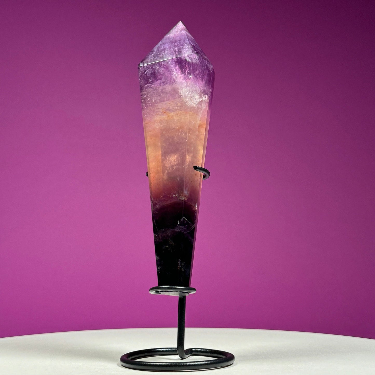 Purple Fluorite Scepter (Includes Metal Stand)
